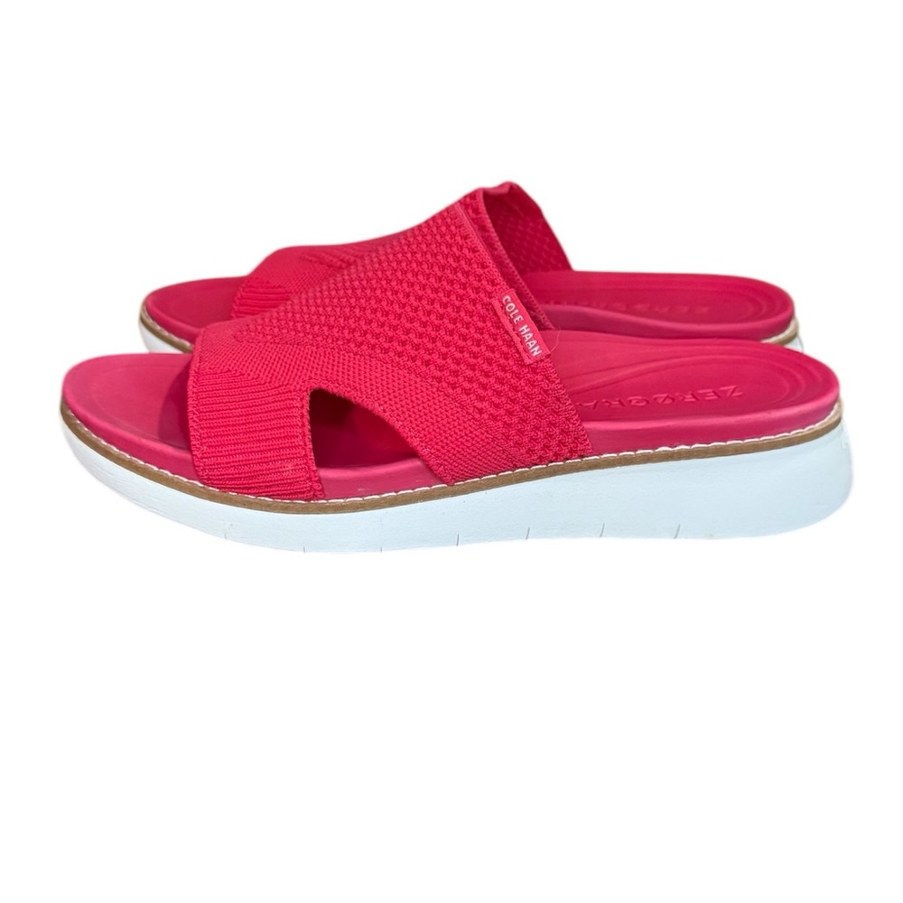 Cole Haan Zerogrand Global Stitchlite Slide Sandals Red Women’s Size 6.5 - Picture 3 of 8